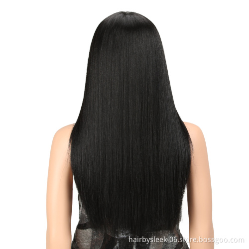 22 inches Beautiful long straight hair ombre color wig for women machine made wig  wigs synthetic hair